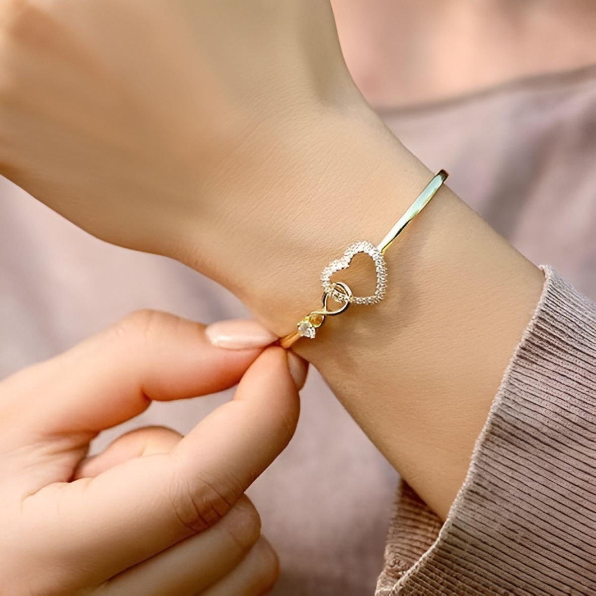 Verbundenes Her™ - Mutter-Tochter Herzarmband